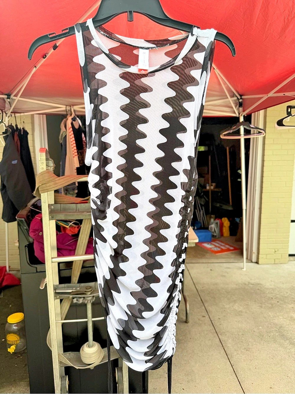 No Boundaries Abstract Midi Swim Coverup